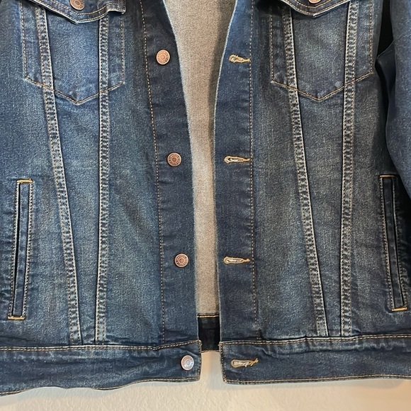 Levi’s Strauss Gold Men’s Jacket Medium Causal Cotton Blue Distressed Preppy - Picture 5 of 17